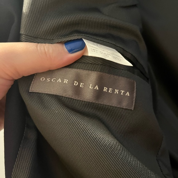 Oscar De La Renta Navy Blue Sport Coat - Picture 4 of 4